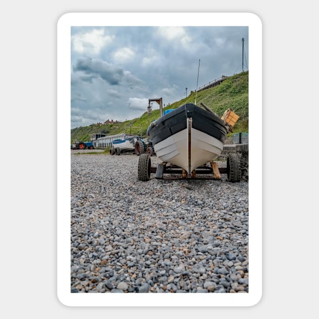 Crab fishing boat, Cromer, Norfolk Sticker by yackers1